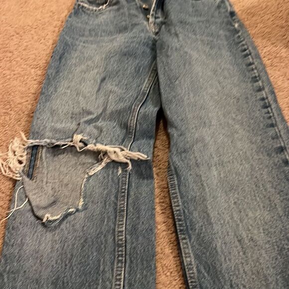 Zara high rise button fly jeans 0 - Picture 4 of 8
